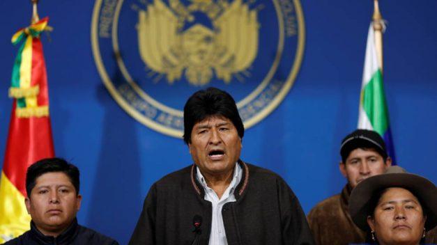 Presidente Evo Morales denuncia golpe de Estado y dimite para evitar enfrentamientos 